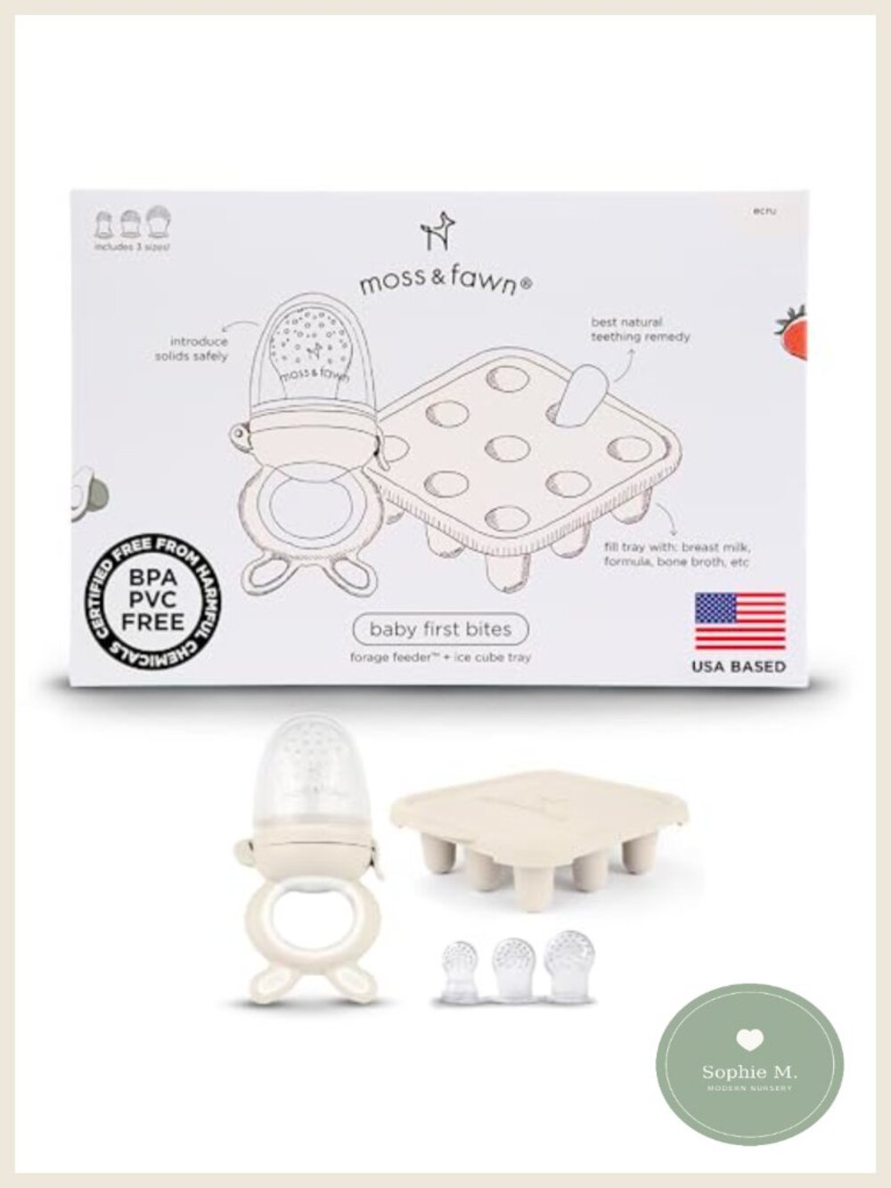 Silicone Teething Feeder & Ice Cube Tray Kit for Babies